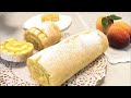 Всего за полчаса вкуснейшая выпечка, РУЛЕТ С ПЕРСИКАМИ/ROLL WITH PEACHES