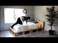 [DIY] Create a pallet bed in the renovated room! How to make with 1 × 4 materials and square wood