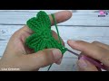 Crochet, Simple and lucky crochet four leaf clover keychain, crochet keychain