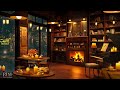 Relaxing Piano Jazz Background Music in Cozy Coffee Shop Ambience with Crackling Fireplace for Work