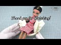 Easy Masking Tape Patterns for Doll Clothes - OOAK Dolls DIY Quick Fashion with Tape and Cling Film