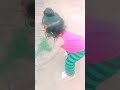 cute baby playing video