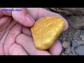 Great Finding Natural Gold, Diamond Amethyst. Diamonds, Quartz Crystal at the mountain
