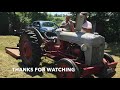 Vintage Ford 8N Brush Hogging