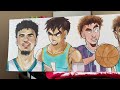 LaMelo Ball Drawn In 5 CRAZY Art Styles! 🕺🏽🛸💕