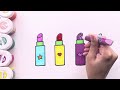How to draw lipstick for kids and toddlers 🌈💄| Lipsticks Drawing Tutorial | Makeup Drawing Easy