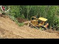 CAT D6R XL Bulldozer Operator's Expertise in Making Terraces in Steep Places