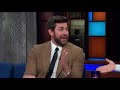 John Krasinski Teaches Stephen Colbert How To Do A Proper Boston Accent