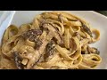 Easy Vegan Fettuccine Alfredo | No Nuts Required | Morel and Shiitake Mushrooms