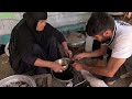 Traditional life of nomads and villagers:chicken breeding and cold musk production,nomads of iran
