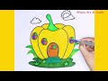 Capsicum Hut Drawing - Fun Capsicum Small Hut Drawing for Kids