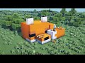 ⛏️ Minecraft Easy Build Tutorial :: 🦊 Cute Fox House & Interior 🏡