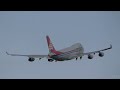 The oldest Cargolux Boeing 747 at Glasgow Prestwick Airport, PIK (landing, taxi & takeoff)