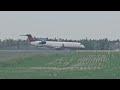 Air Canada Express Mitsubishi CRJ-900LR Landing On Runway 13 #yqr