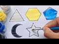Shapes drawing for kids, Learn 2D shapes, color educational video, part_87