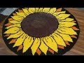 Making a Fiery Sunflower Rug From Start To Finish with a Tufting Gun