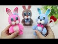 🐰 Cute Bunnies Made of Yarn 🧶No Knitting! Pom Pom Bunny