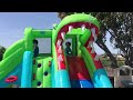 Overcoming her fear of climbing high - Water Slide Day 4/8/22