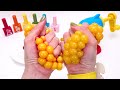 Satisfying Video l How to make Rainbow Noddles with 6 Stress Balls and Surprise Egg Cutting ASMR #2