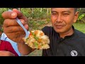 My Daughter Favorite ! Amazing Fried Rice With Giant River Prawn Recipe - Cambodian Food Cooking