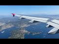 Nice take off along Promenade des Anglais and Monte Carlo