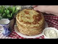 Русские дрожжевые блины по рецепту моей бабушки. Сrepes rusos tradicionales, receta de mi abuela.