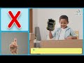 ABC Vocabulary Flashcards with Sign Language Letters and Simple Sentences for Kids
