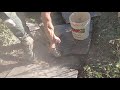 how to cut flagstone with just a hammer-- or an angle grinder--or a drill