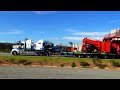 🚛. Centurion Transport. Part 1 of 3. Moving two Hitachi Mining dump trucks, north on GNH. 21.6.2024.