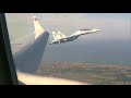 Aviones de combate rusos escoltan a Putin en cielo de Siria