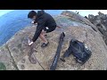 Fishing a Dangerous Ledge in Curl Curl & Catching Giant Squid | Ocean Rock Fishing Sydney