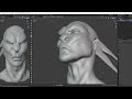 Blender Character Sculpt ( Alien ) Speed Sculpt