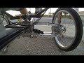 Recumbent Trike prototype trip through a back ally rough road