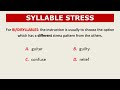 Word / Syllable Stress in English (EXPLAINED WITH THE RULES)