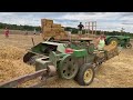 John Deere AR With Small Square Baler Working - 1st Ontario Two Cylinder Club Show