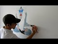 Crtanje na zidu - Wall Drawing Rafiki (TIMELAPS) #diy