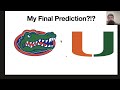 Florida Gators vs Miami Hurricanes | 2024 College Football Prediction