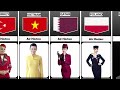 Air Hostess Uniform From Different Countries