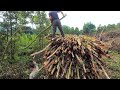 Overloaded Forest Vehicle's Jaw-Dropping Mud Pit Victory