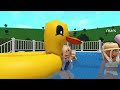 Cal's first day of school + new pool!  |  Bloxburg voice roleplay 🌺