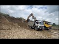 Cat 320D Excavators Loading Trucks , Excavator Working In Terai, Mountaun Rock