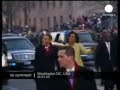 Obama Inauguration parade: played with fitting music.