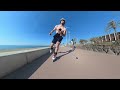 Inline Skating and Running along the coast of Barcelona! Oxelo MF500, Rockin' Frames, Rollerblading