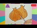 How to Draw a Garlic | Drawing, Coloring for Kids | ART MAGIC PALETTE