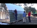 Build process of a 14' x 20' DIY Arched Cabin LLC Tiny House Kit