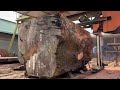 Wood Cutting Skills // Operating Giant Wood Sawing Machines, Sawing Large Trees