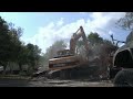 Excavator Destroys House