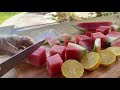 Amazing way to cut Watermelon : How to cut watermelon easy : Sherbet