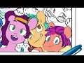 MY LITTLE PONY Coloring Pages - Selfie G5 / How to draw My Little Pony. Easy Drawing Tutorial Art