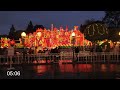 Rainy Day at Disneyland during Christmas season